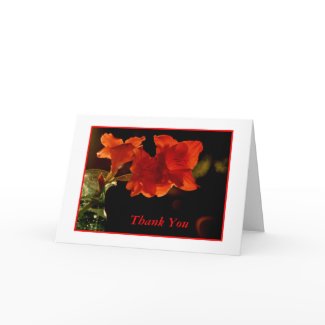 Shadow Dancing Thank You Card card