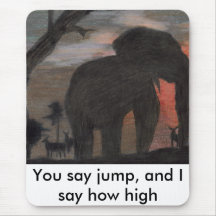 Shadow Elephant Mousepad