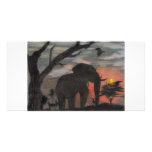 Shadow Elephant Photo Greeting Card
