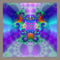 Shadow Fire. poster print fractal fog light fire posters