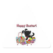 Shadow Found the Easter Basket Triangle Sticker