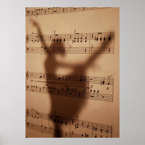 Shadow Notes Poster print