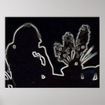 Shadow of Girl and Hyacinths Print