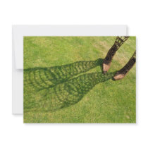 Shadow of legs and feet invitations
