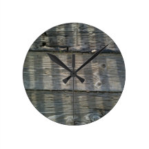 Shadow Planks Wood Deck Knotty Wall Clocks