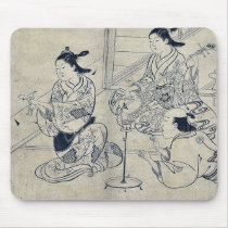 Shadow puppets by Nishikawa, Sukenobu Ukiyoe Mousepads