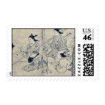 Shadow puppets by Nishikawa, Sukenobu Ukiyoe Postage Stamp