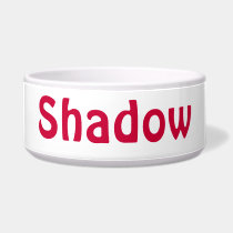 Shadow Red Black and White Dog Bowl