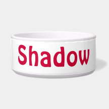 Shadow Red Black and White Dog Bowl