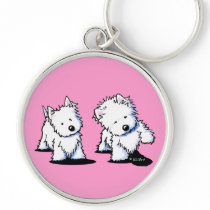 Shadowboxing Westies Key Chain