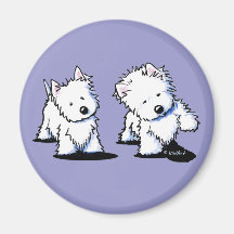 Shadowboxing Westies Magnet
