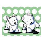 Shadowboxing Westies Postcard Shadowboxing Westies Postcard