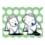 Shadowboxing Westies Postcard