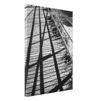 'Shadows and Fences' Wrapped Canvas Print