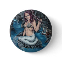shadows of the world steampunk mermaid button