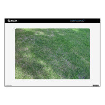 Shady green lawn for background skin for 15" laptop 