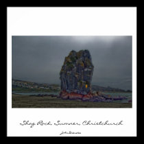 Shag Rock, Sumner, Christchurch, New Zealand posters