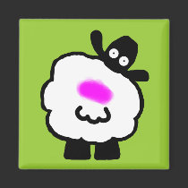 Shagged Sheep Magnet magnets