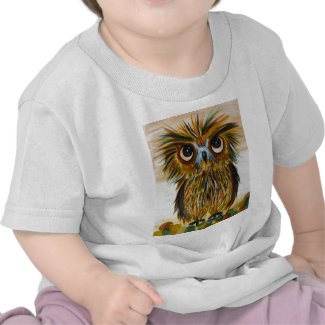 Shaggy owl big eyed wildlife tee shirts