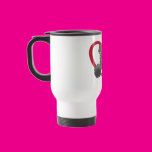 Shaggy Puppy in a Red Heart Coffee Mug