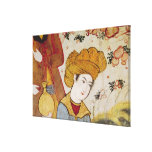 Shah Abbas I  and a Courtier offering Stretched Canvas Print