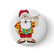 Shaka Santa Button