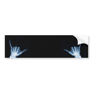 Shaka Sign X-Ray (Hang Loose) bumpersticker