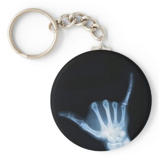 Shaka Sign X-Ray (Hang Loose) keychain
