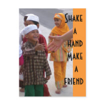 Shake a hand Make a friend postcards by Rebecca_Reeder Shake a hand Make a friend postcards