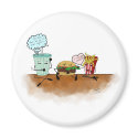 Shake, Burger and Fries! Round Magnet by Dulavente Shake, Burger and Fries! Round Magnet