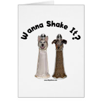 Shake It Salt and Pepper Dogs Greeting Cards