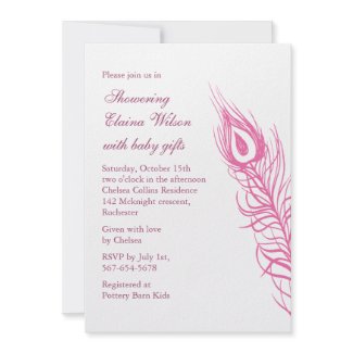 Shake your Tail Feathers Baby Shower Invite (pink) invitation