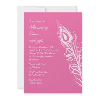 Shake your Tail Feathers Bridal Shower (pink) zazzle_invitation