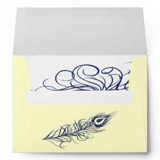 Shake your Tail Feathers Invite Envelope (navy) zazzle_envelope
