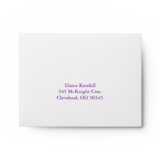 Shake your Tail Feathers RSVP Envelope (violet)
