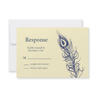 Shake your Tail Feathers RSVP (navy) zazzle_invitation