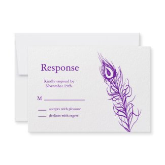 Shake your Tail Feathers RSVP (violet) Custom Invitations