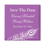 Shake your Tail Feathers Save the Date (purple) Fridge Magnets