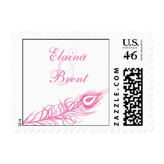 Shake your Tail Feathers Stamp (fuchsia) zazzle_stamp