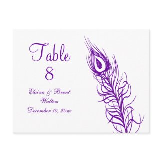 Shake your Tail Feathers Table Number (violet) Post Card