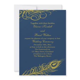 Shake your Tail Feathers Wedding Invitation (navy) zazzle_invitation