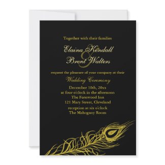 Shake your Tail Feathers Wedding Invitation yel/bl invitation