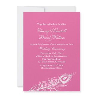 Shake your Tail Feathers Wedding Invite 1 fuchsia zazzle_invitation