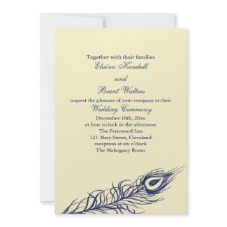 Shake your Tail Feathers Wedding Invite 2 (navy) zazzle_invitation