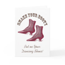 Shake Your (Victorian) Booty - Dance Invitation Greeting Cards