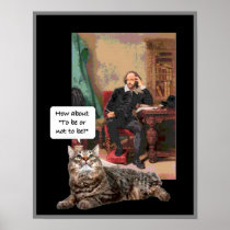 Shakespeare and his kitty print