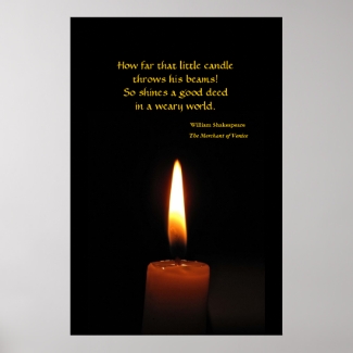 Shakespeare Candle Flame Quotation