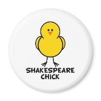 Shakespeare Chick magnets by chicktshirts8 Shakespeare Chick magnets