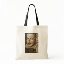 Shakespeare Droeshout Engravings Tote Bags