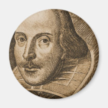 Shakespeare Droeshout Engravings Fridge Magnets